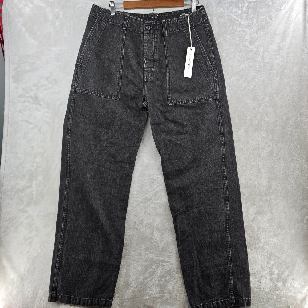 Imogene and Willie Blake Military Trouser Women Size L Washed Black Denim Pants